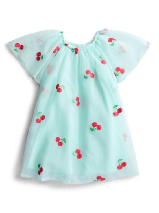 Other - Wonder Nation Toddler Girls Cherry Print Dress with Short Sleeves, Sizes 12M-5T